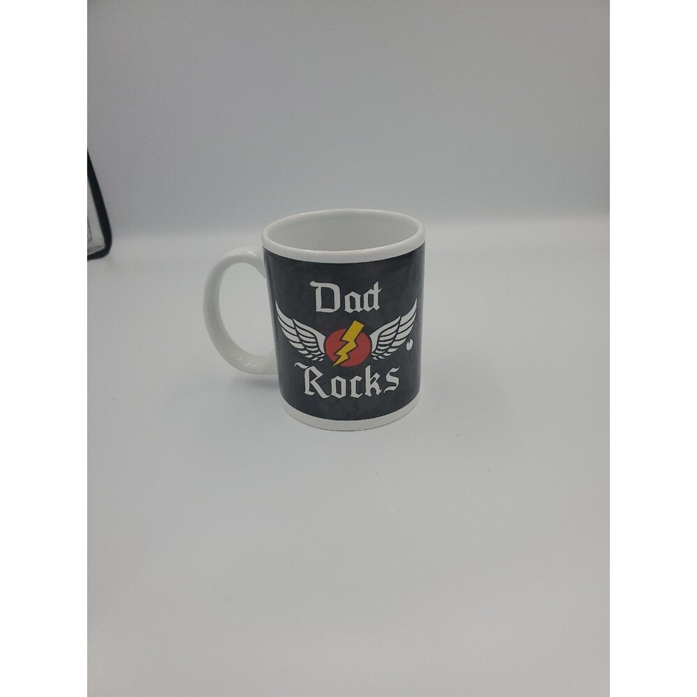 DAD Rocks Coffee Mug Beer Stein Tea Cup Wings Lightning Bolt